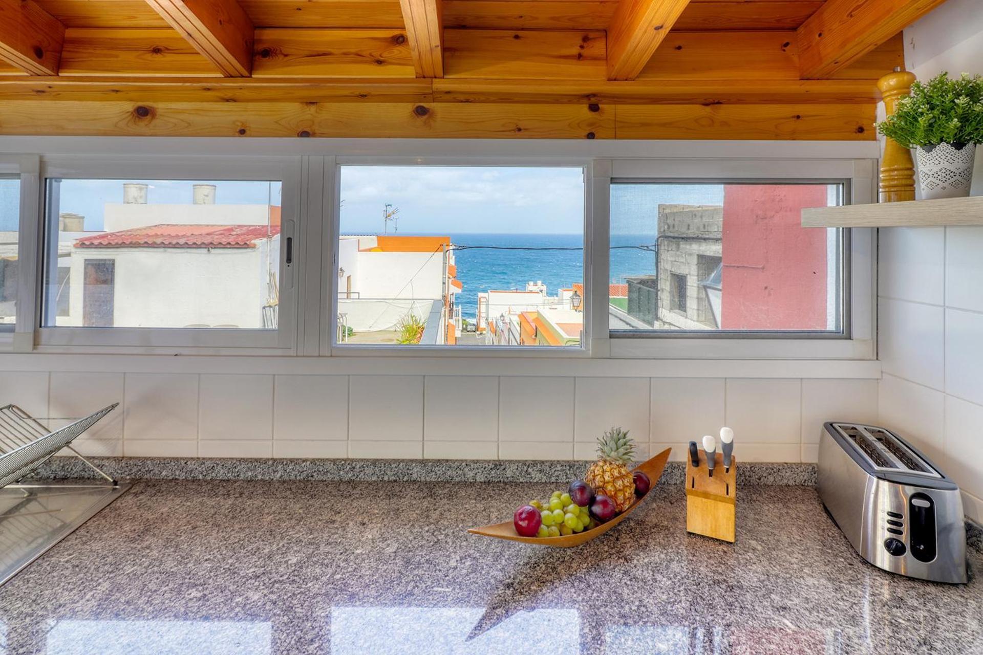 Big Terraced House, 100M To The Beach, With Bbq And Sea View Guincho (Tenerife) Exterior foto